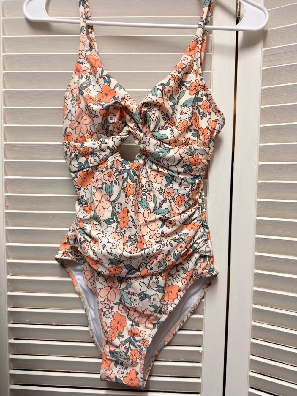 Yellow Ditsy Wrapped Cutout One-Piece - Picture 7 of 10